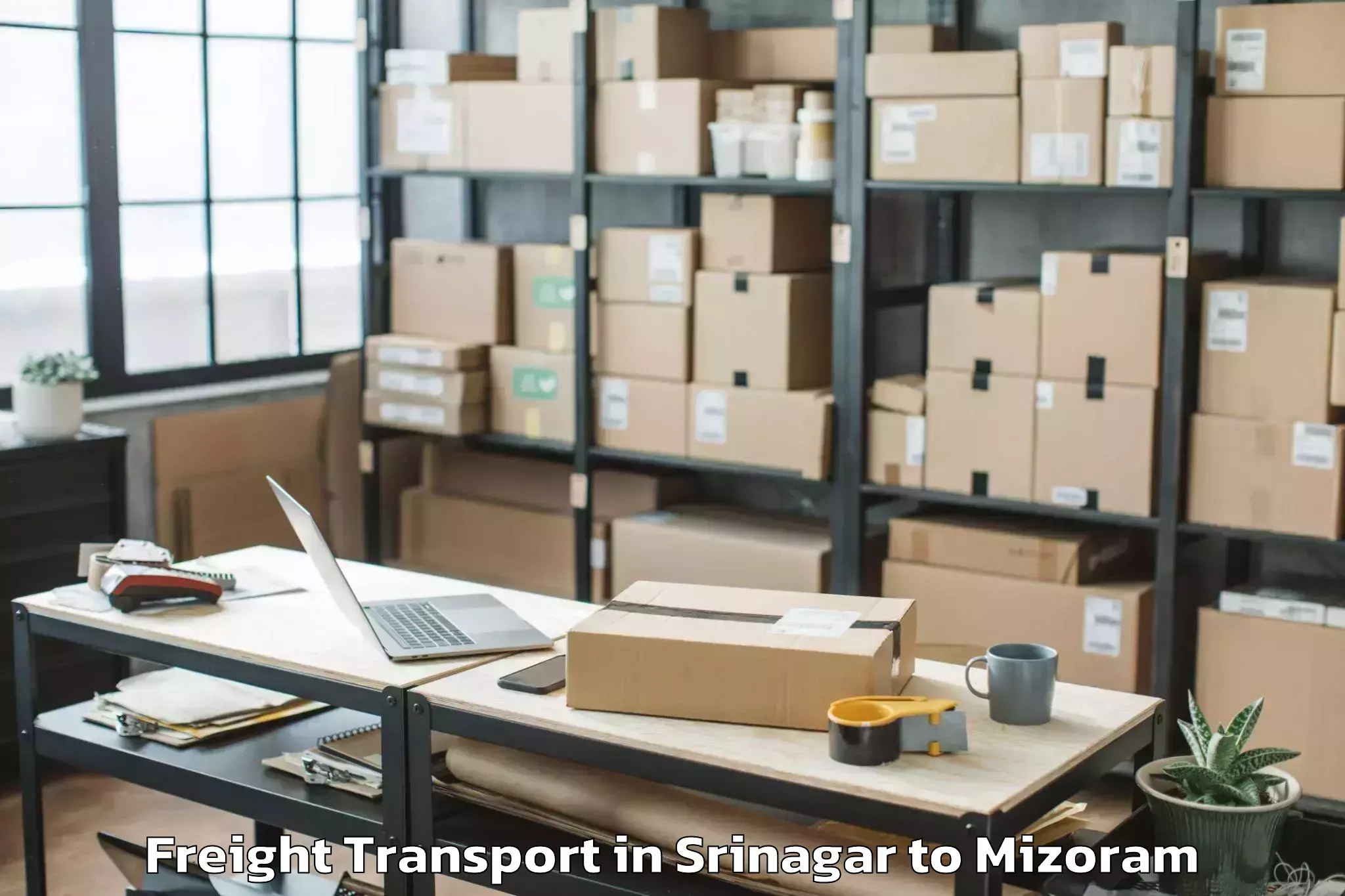 Affordable Srinagar to Icfai University Mizoram Aizaw Freight Transport